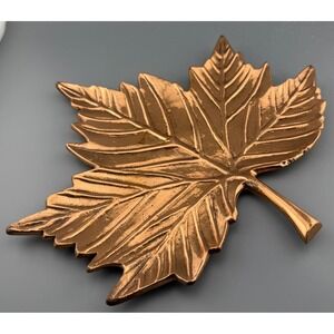 Vintage Solid Copper Maple Leaf Tray XRF Tested 99.5% Copper  Illuminations "
